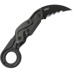 Couteau Provoke Noir lame dentelée Veff - CRKT - 1