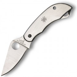 Couteau ciseau Spyderco ClipiTools lame 5.1cm Lisse Satin manche Inox - C169P - 1