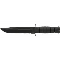 Couteau Ka-Bar Fighting Knife lame 17.8cm semi-dentelée Noir manche Polymère - 1212 - 2