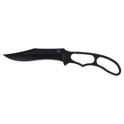 Couteau Ka-Bar Acheron lame 7.9cm Lisse Noir manche Inox - 5699BP - 1